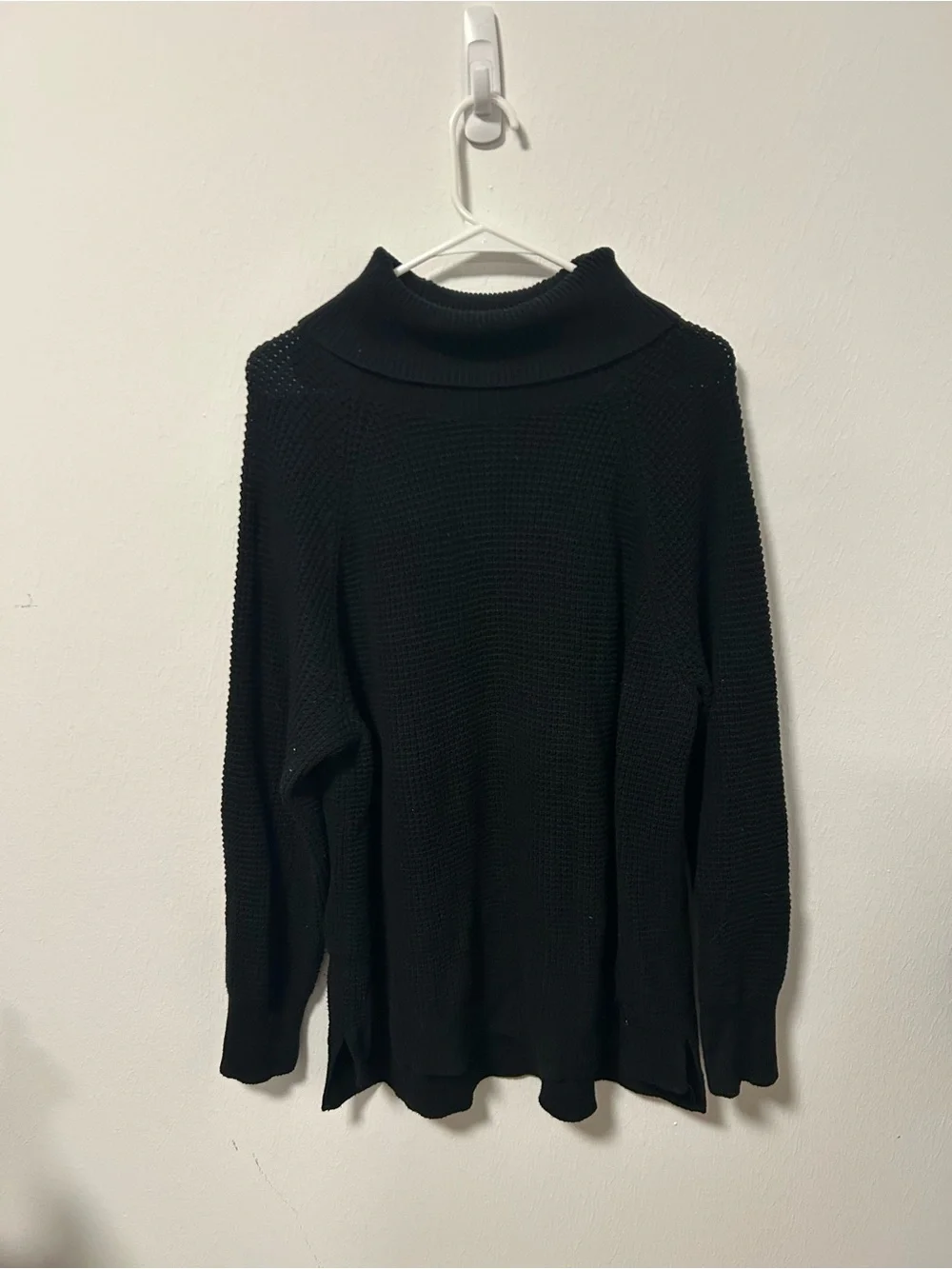 Black Womens Knit Turtleneck Sweater